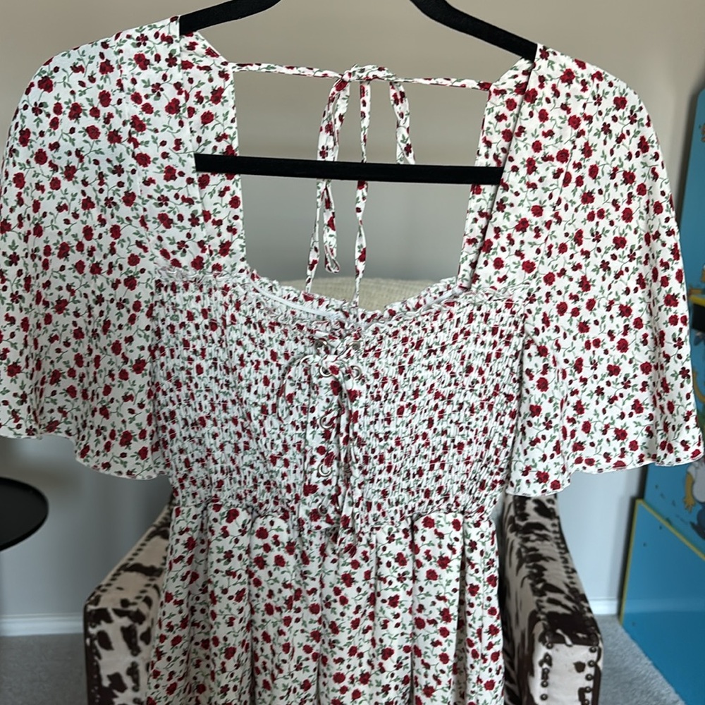 Bailey Blue floral tie dresss - Picture 2 of 7